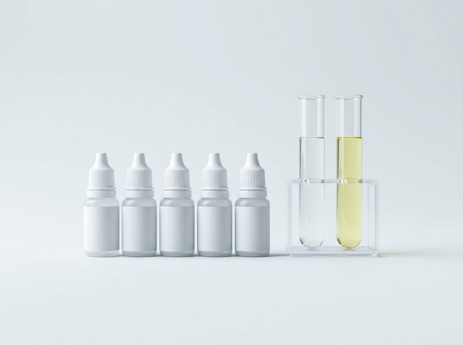 Coffret de tests d'eau en gouttes avec ses éprouvettes